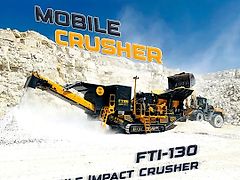 Fabo FTI-130 MOBILE IMPACT CRUSHER 400-500 TPH | AVAILABLE IN STOCK