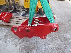 LEH - Schnellwechsler hydraulisch, Bolzen-Bolzen 44,5-44,5 - Bagger: JCB 8035/ 8060 - Bagger-Identmaße: 44.5-167-340-166-44.5 - unten Geräteaufnahme Identmaße: 44.5-165-325/360-165-44.5 - Bagger: 8t-12t