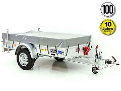 Koch Anhänger mit Plane 125x250cm 1300kg|Typ 4.13|Flachplane|Stüt